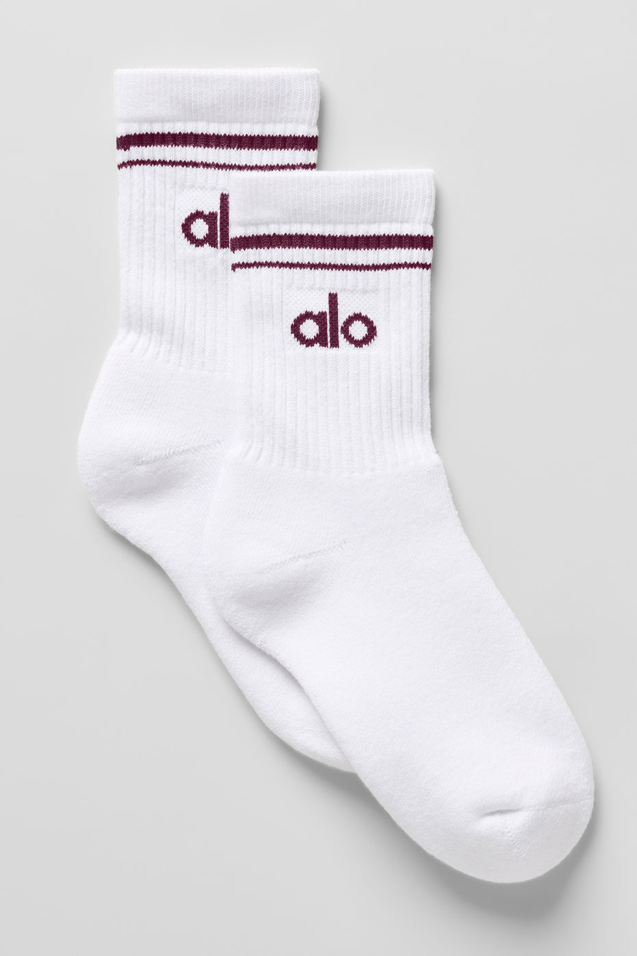 Chaussettes Mi-Hautes Unisexes Throwback - Blanc/Bordeaux