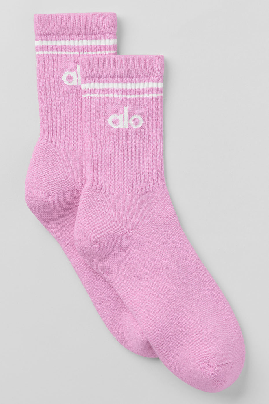 Chaussettes Mi-Hautes Unisexes Throwback - Candy Heart Pink/Blanc