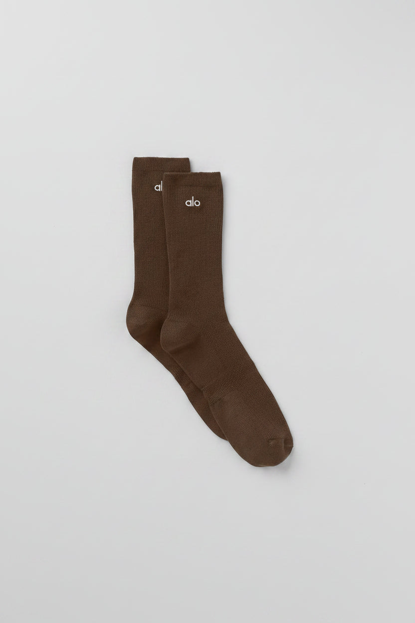 Chaussettes Mi-Hautes Unisexes Understated - Espresso