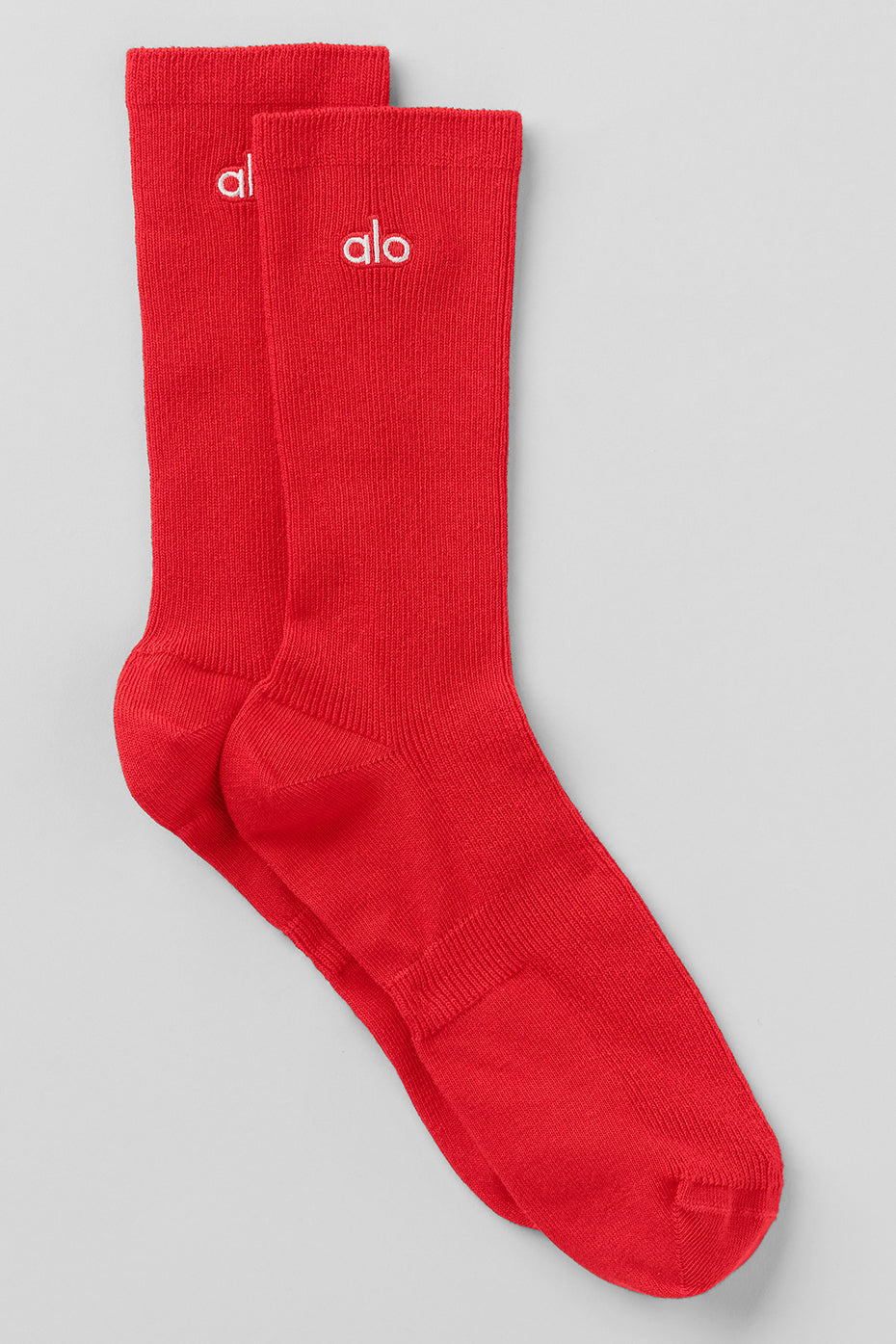 Chaussettes Mi-Hautes Unisexes Understated - Bright Red