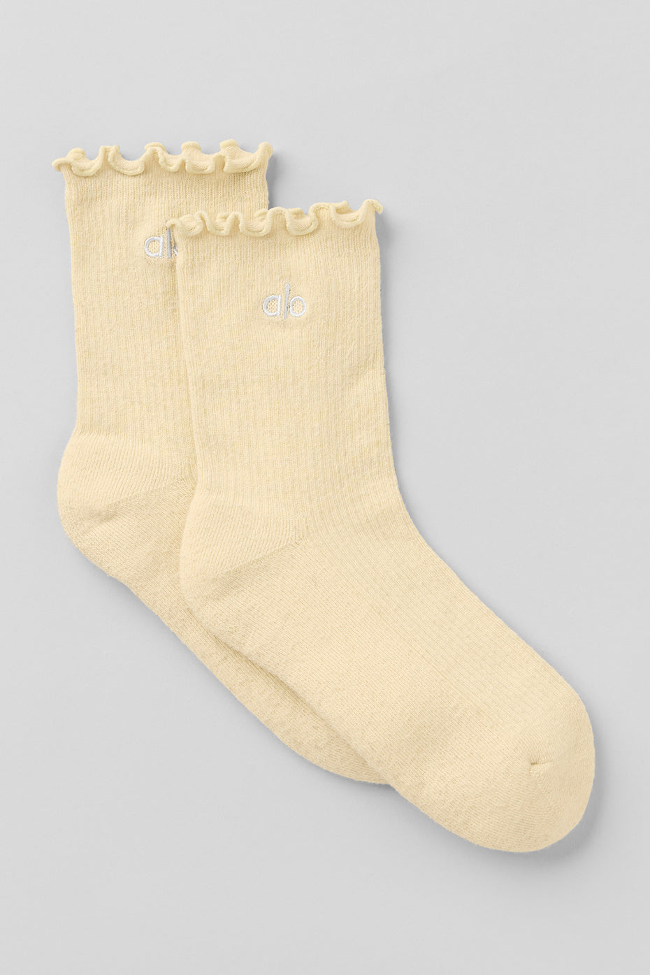 Chaussettes Lettuce Edge Pour Femmes - Candlelight Yellow