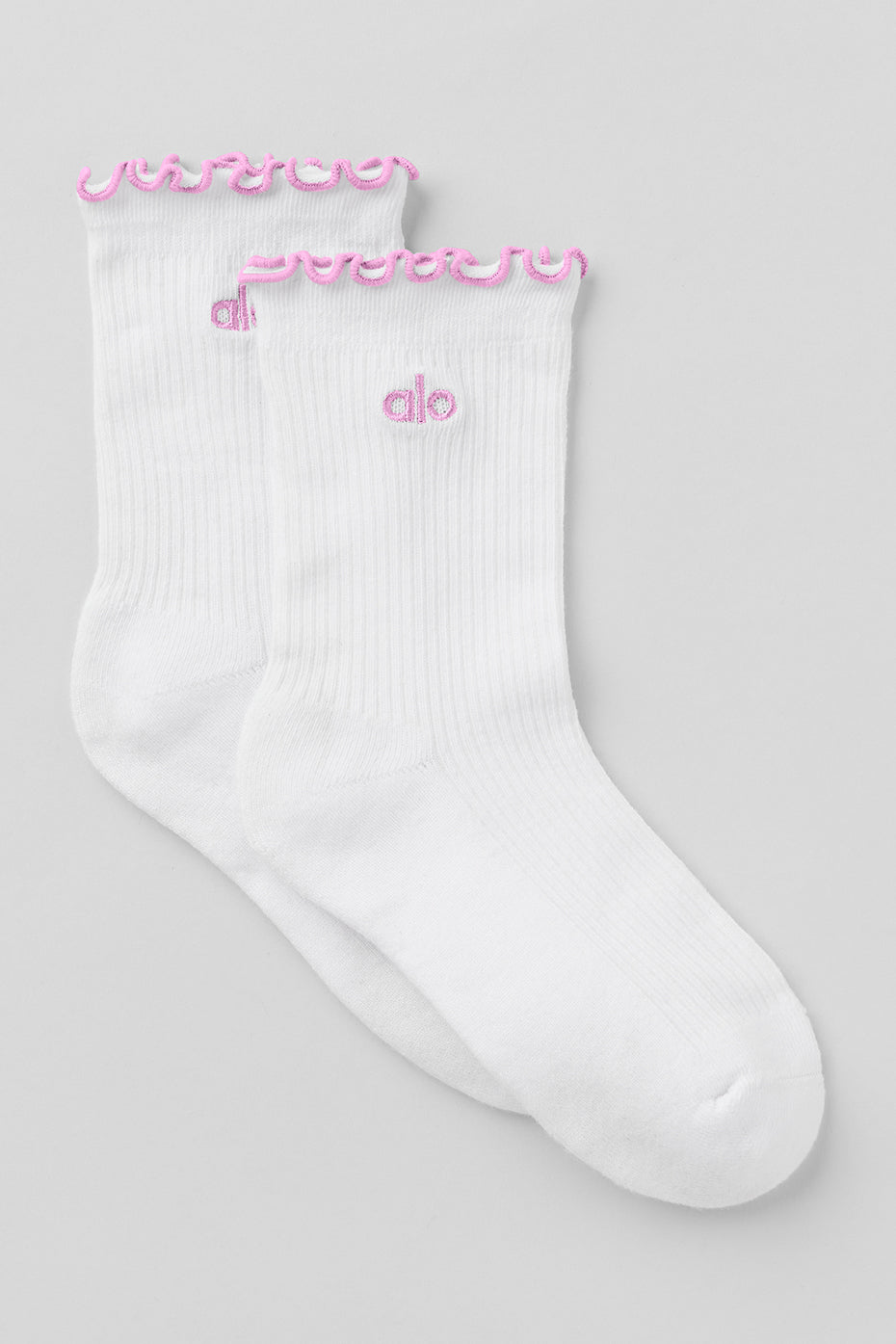 Chaussettes Lettuce Edge Pour Femmes - Blanc/Candy Heart Pink