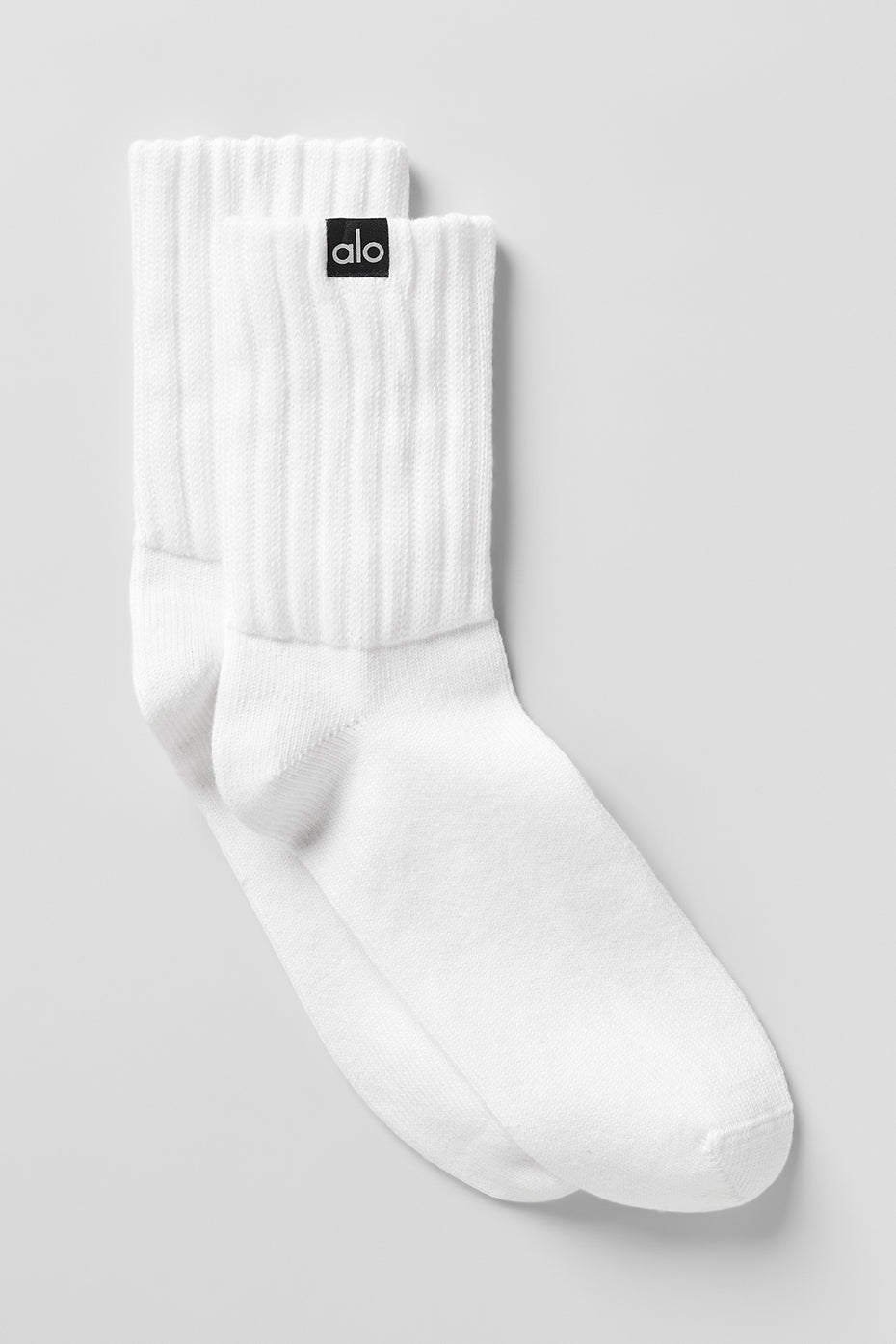 Chaussettes Mi-Hautes Unisexes Scrunch - Blanc