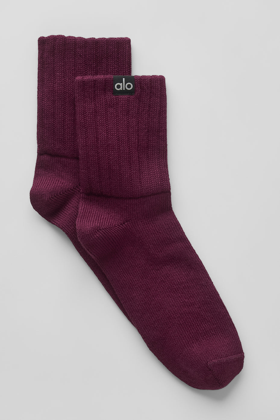 Chaussettes Mi-Hautes Unisexes Scrunch - Bordeaux