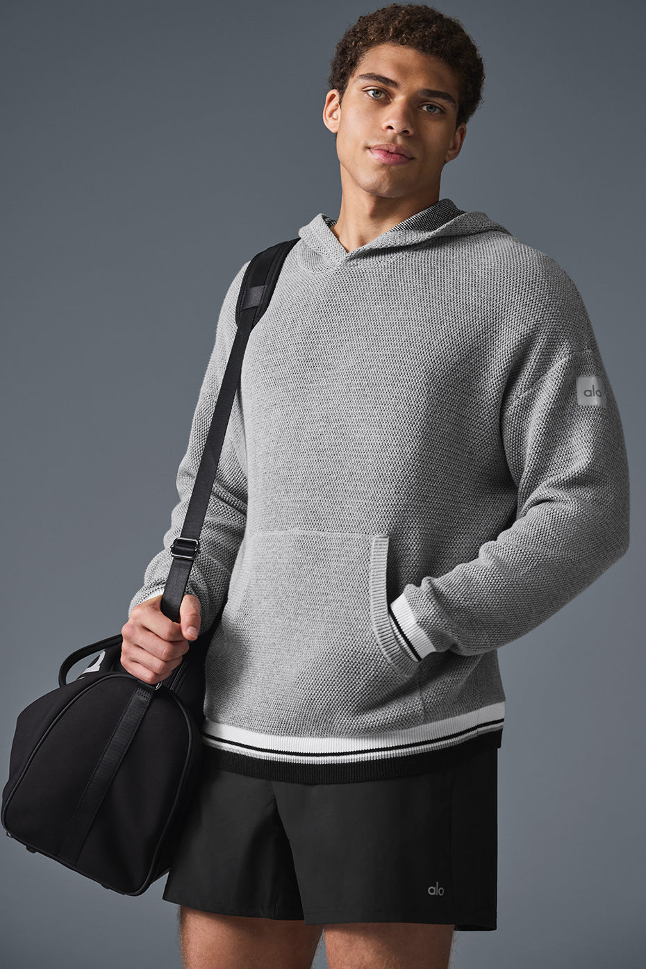 Sweat À Capuche En Maille Sports Club - Athletic Heather Grey