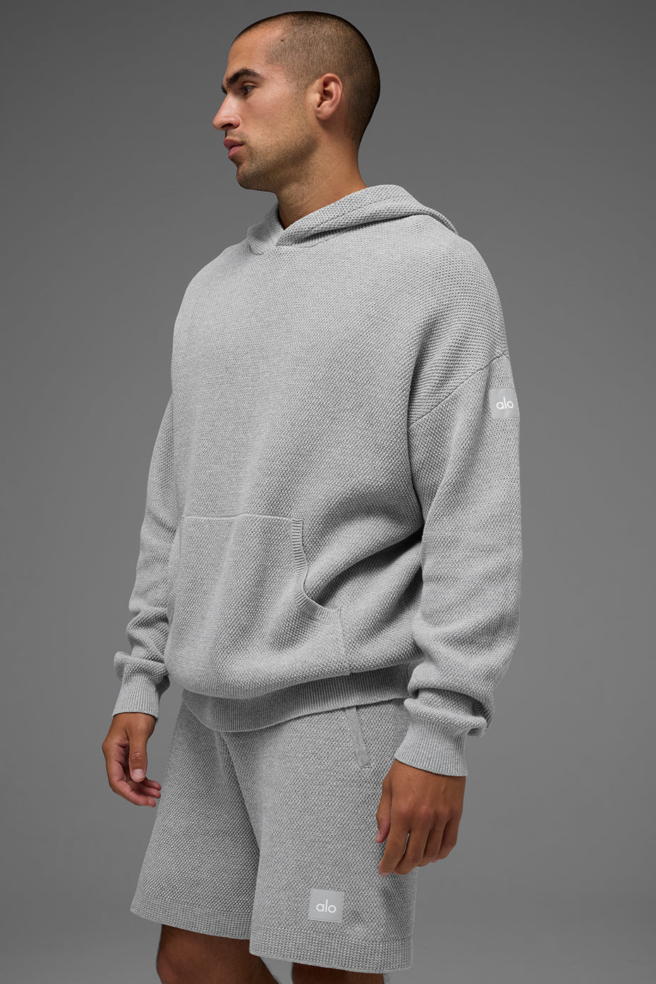 Sweat À Capuche En Maille Sports Club - Athletic Heather Grey