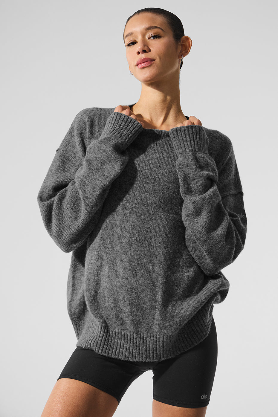 Pull Unisexe Col Ras-Du-Cou En Laine Et Cachemire New Class - Platinum Grey