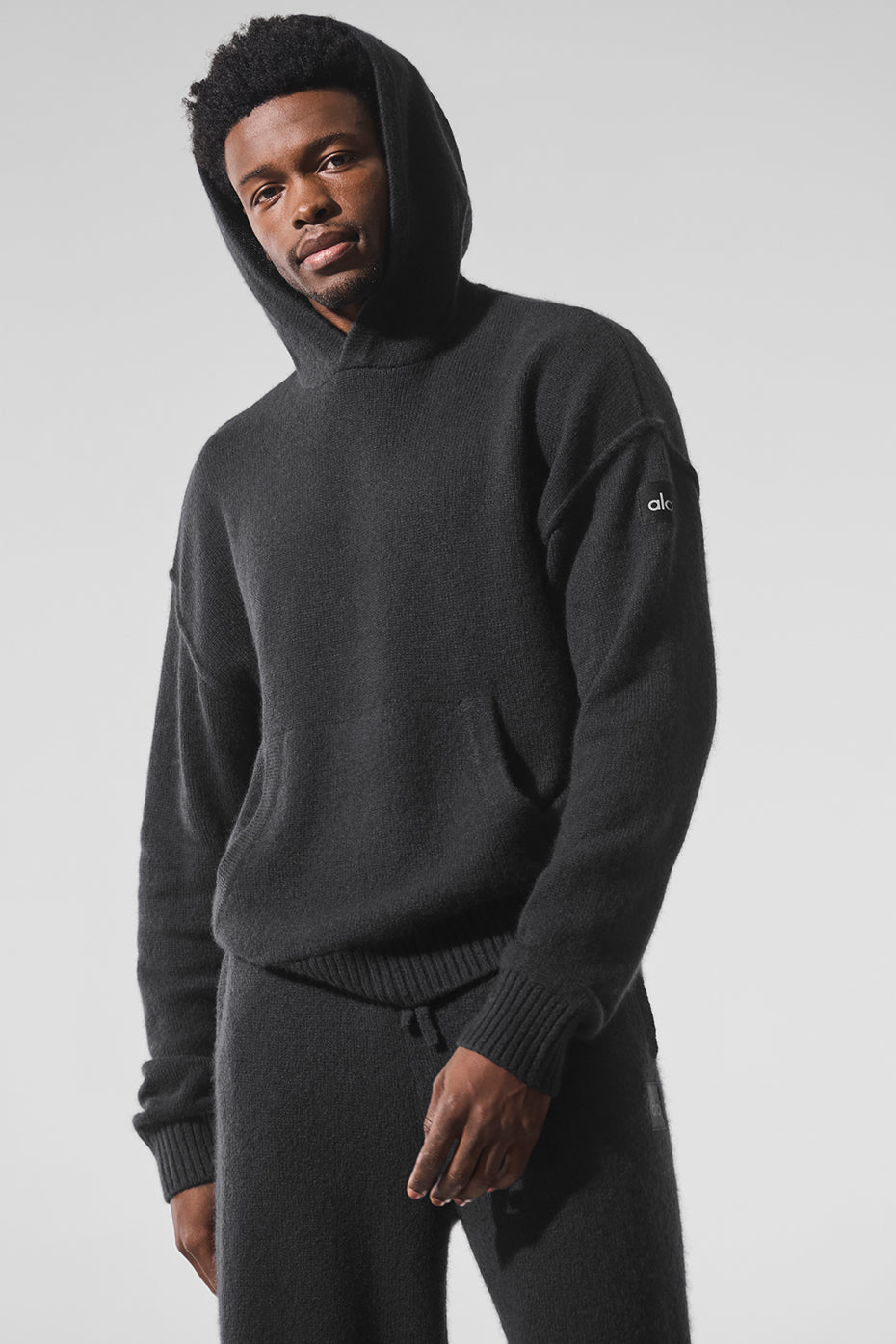 Sweat À Capuche En Laine Et Cachemire New Class - Noir