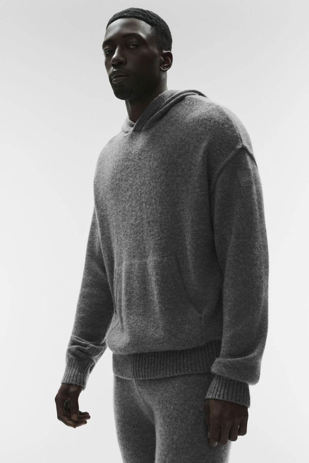Sweat À Capuche En Laine Et Cachemire New Class - Platinum Grey