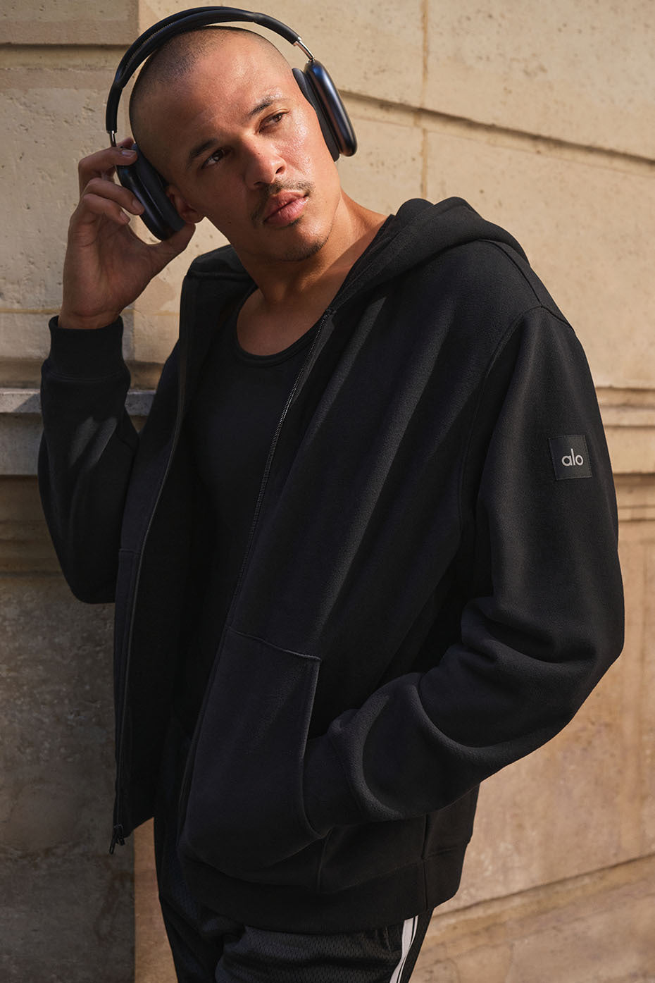 Sweat À Capuche Zippé Épais Renown - Noir