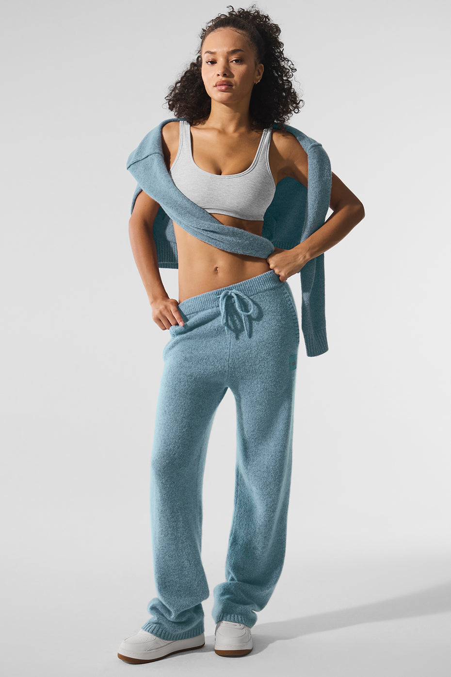 Pantalon De Survêtement En Laine Et Cachemire New Class - Celestial Blue Granite Heather