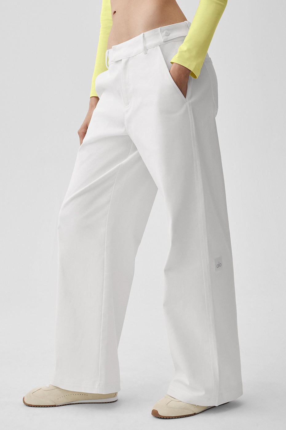 Pantalon Coupe Droite High Road - Blanc