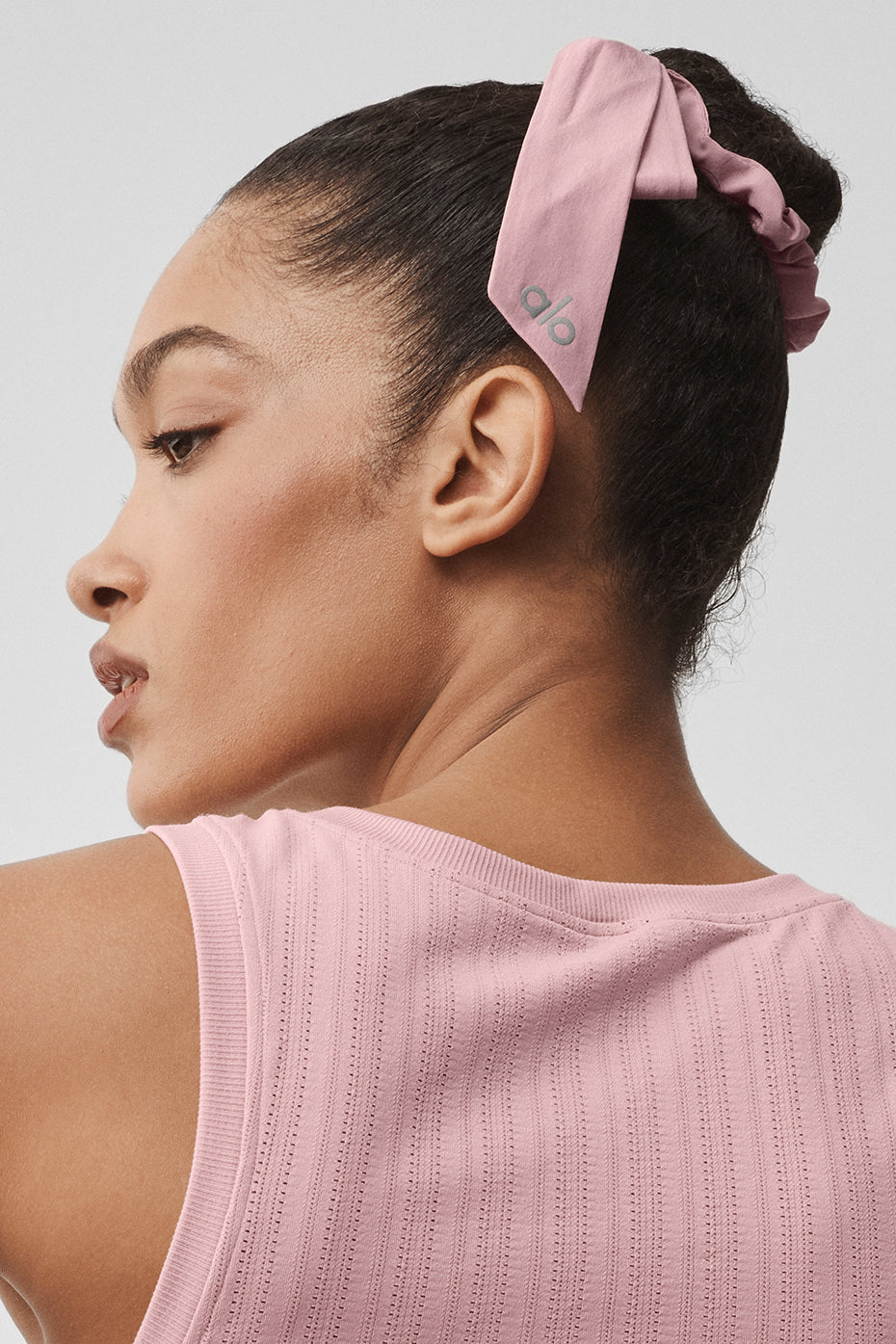 Chouchou Avec Nœud Love Knots - Vintage Pink
