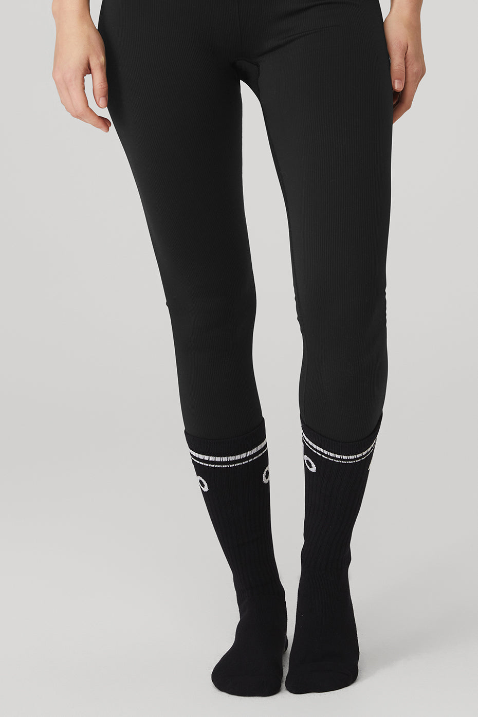 Chaussettes Barre Throwback Pour Femmes - Noir/Blanc