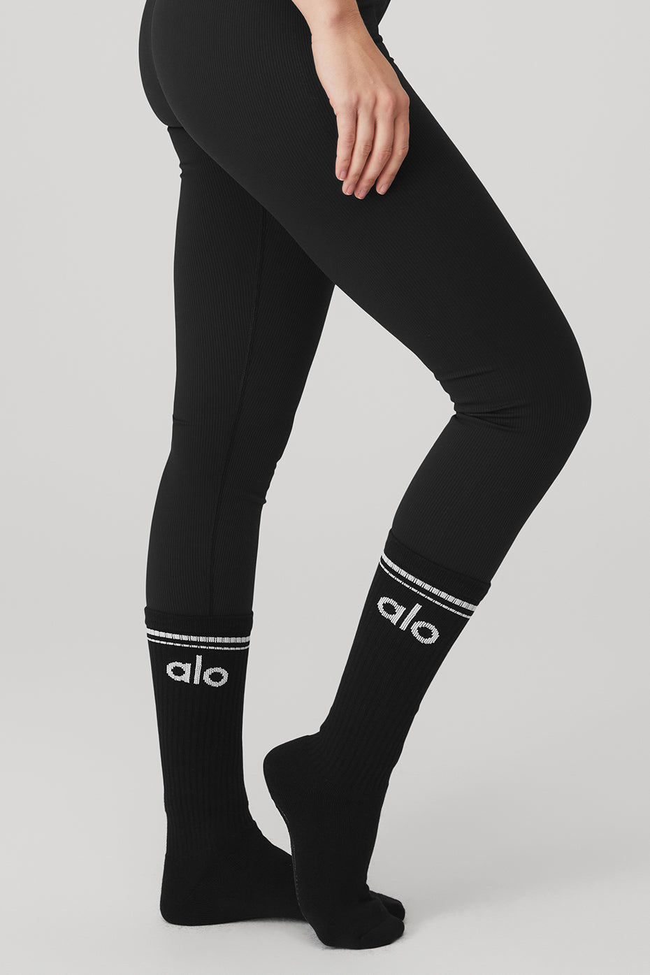 Chaussettes Barre Throwback Pour Femmes - Noir/Blanc