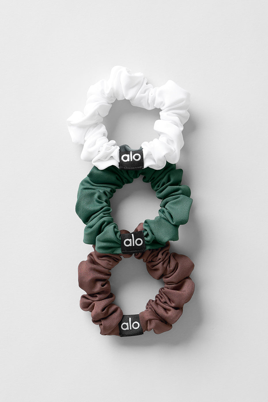Lot De 3 Mini Chouchous Fresh - Brownstone/Blanc/Clover Green