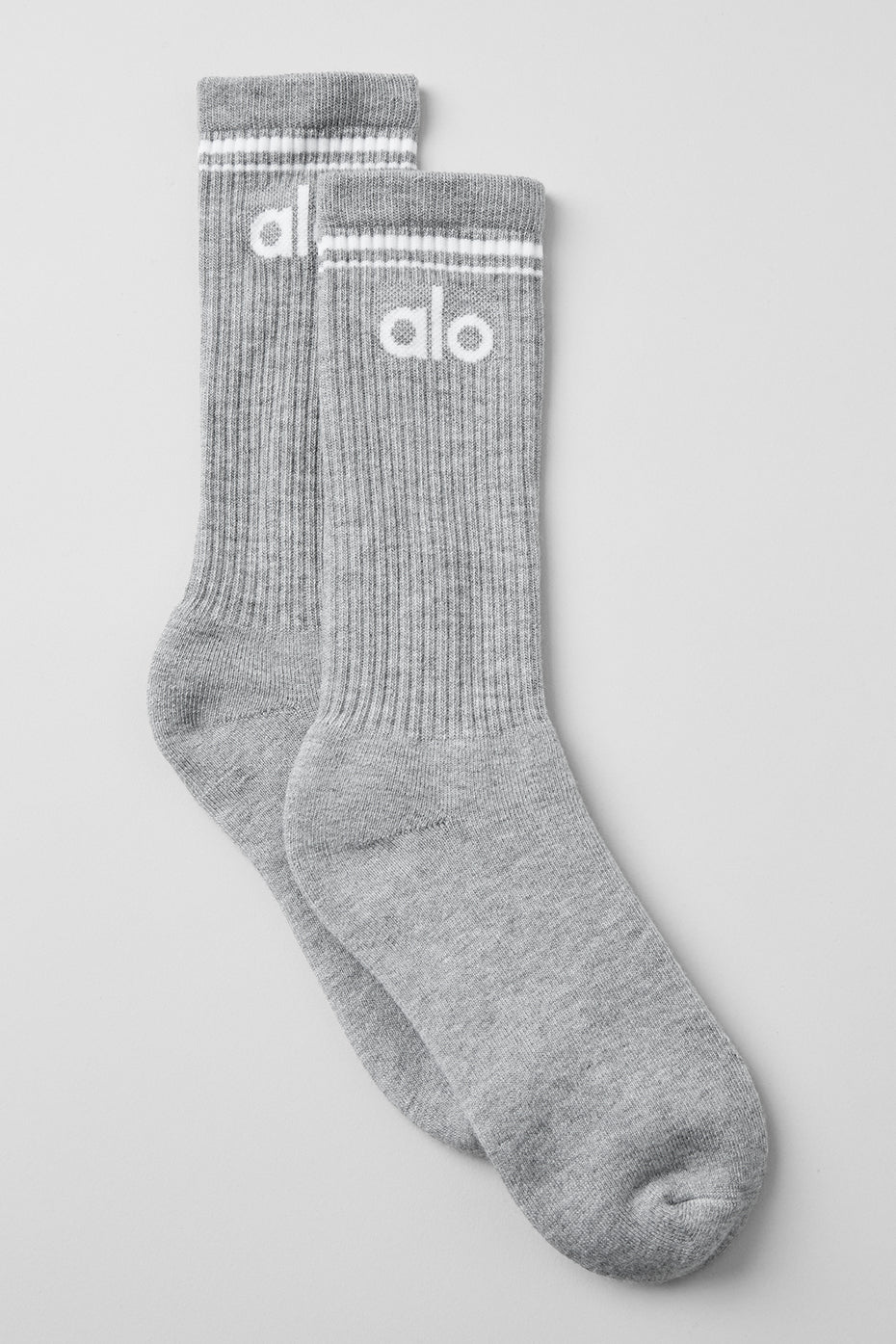 Chaussettes Unisexes Throwback - Athletic Heather Grey/Blanc