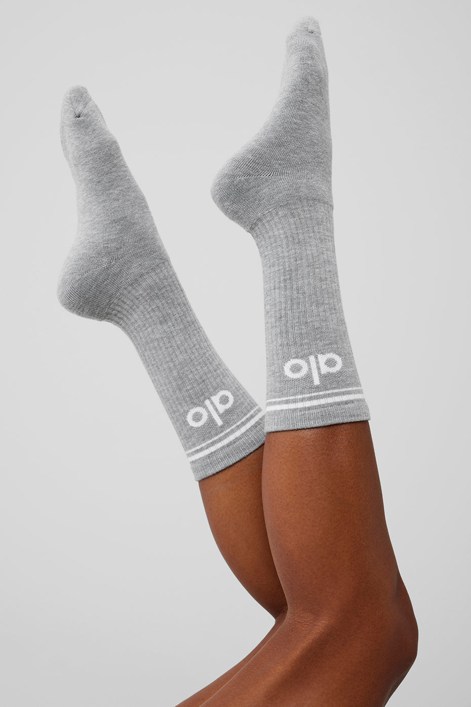 Chaussettes Unisexes Throwback - Athletic Heather Grey/Blanc