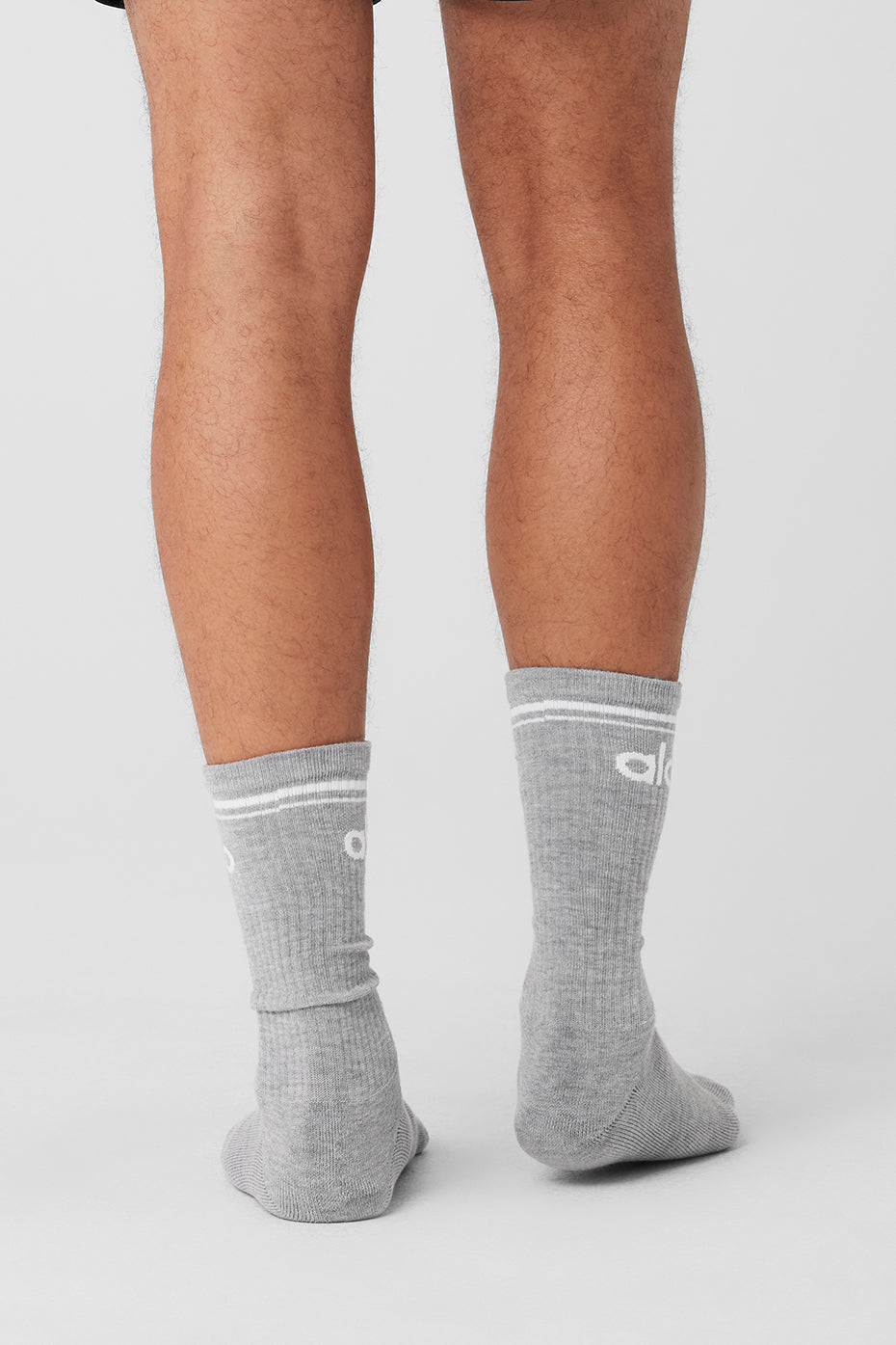 Chaussettes Unisexes Throwback - Athletic Heather Grey/Blanc