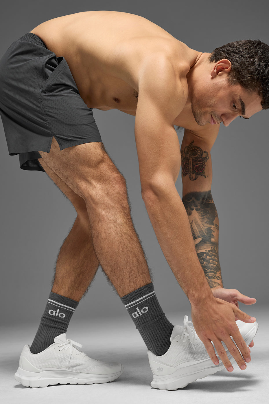 Chaussettes Unisexes Throwback- Anthracite/Blanc