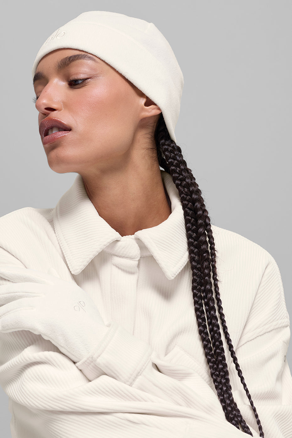 Bonnet En Polaire Technique - Ivory/Ivory