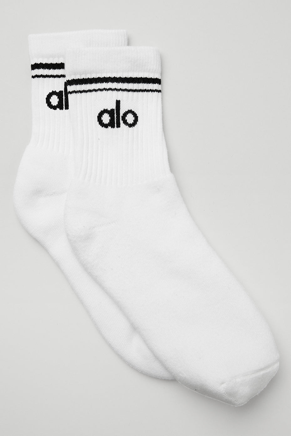 Chaussettes Mi-Hautes Unisexes Throwback - Blanc/Noir