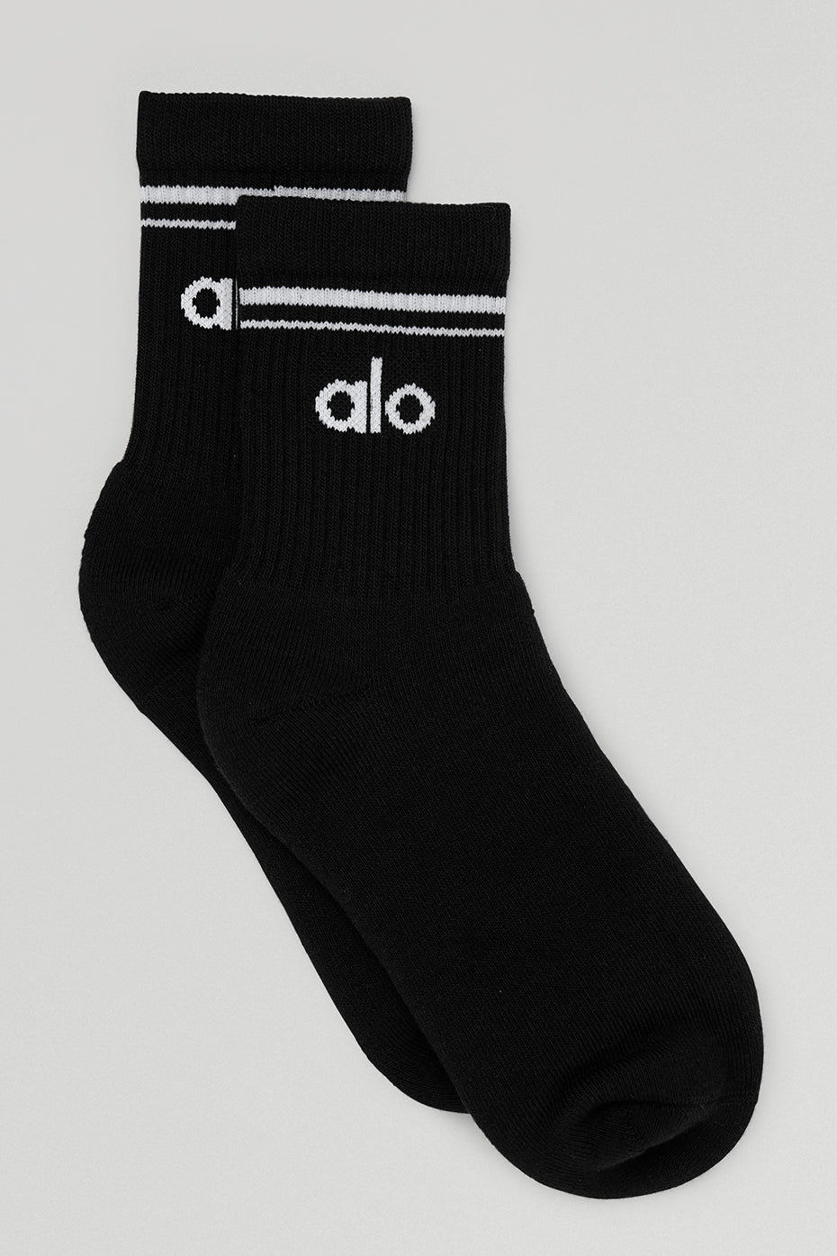 Chaussettes Mi-Hautes Unisexes Throwback - Noir/Blanc
