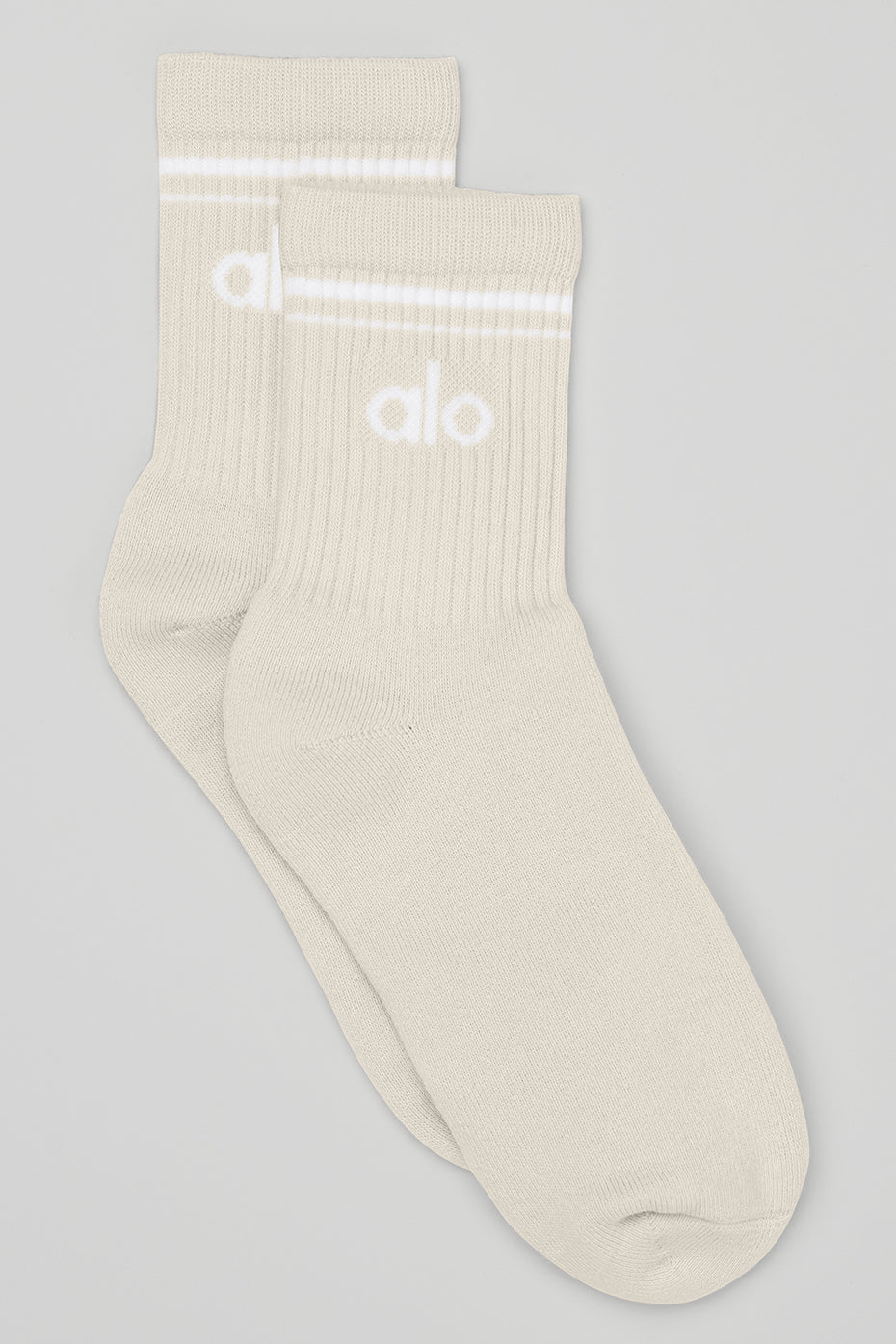 Chaussettes Mi-Hautes Unisexes Throwback - Bone/Blanc