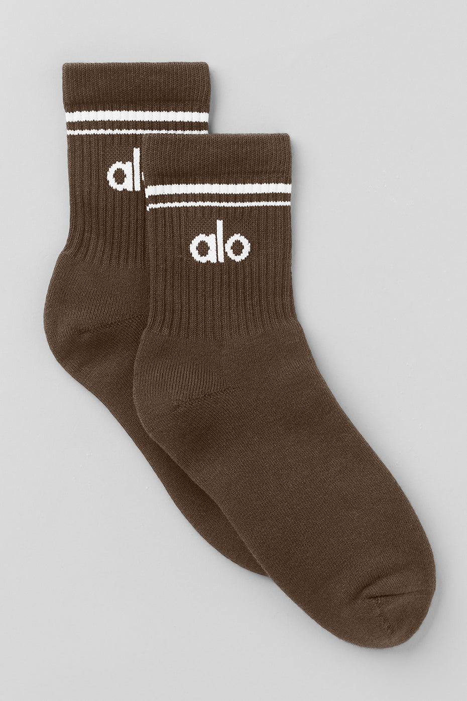 Chaussettes Mi-Hautes Unisexes Throwback - Espresso/Blanc