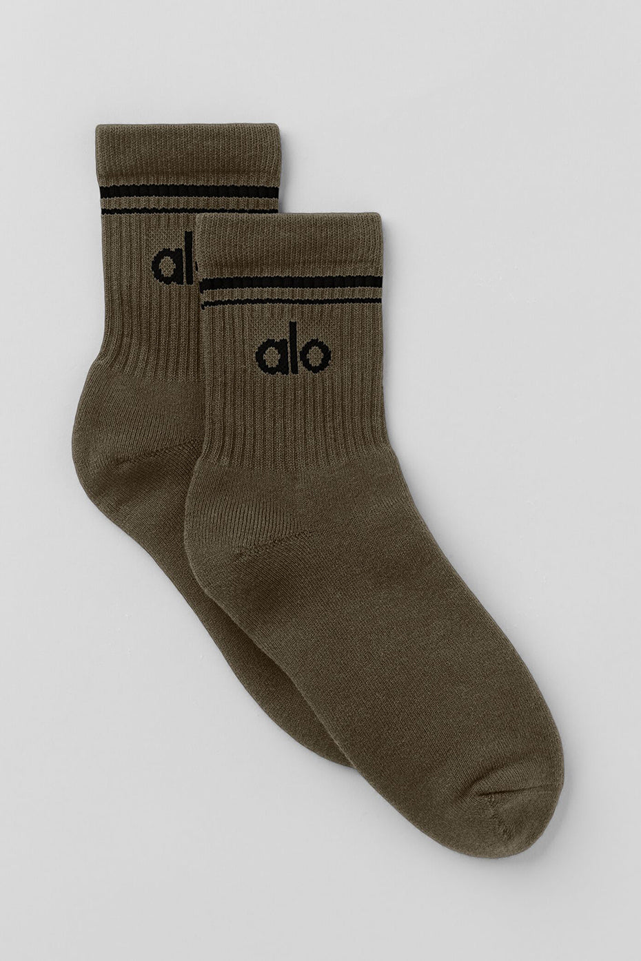 Chaussettes Mi-Hautes Unisexes Throwback - Olive Tree/Noir