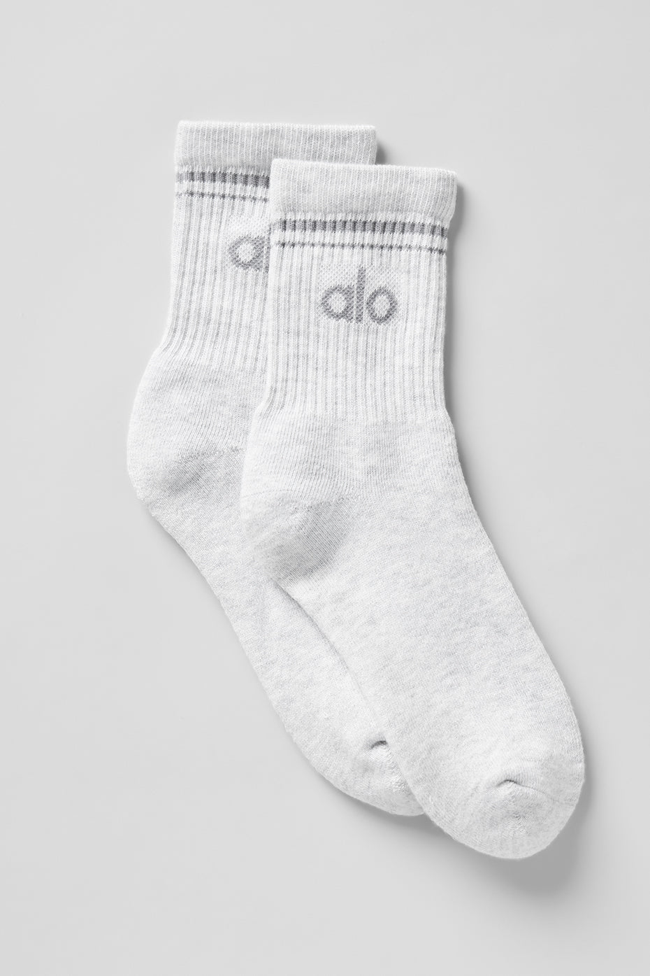 Chaussettes Mi-Hautes Unisexes Throwback - White Heather/Gris