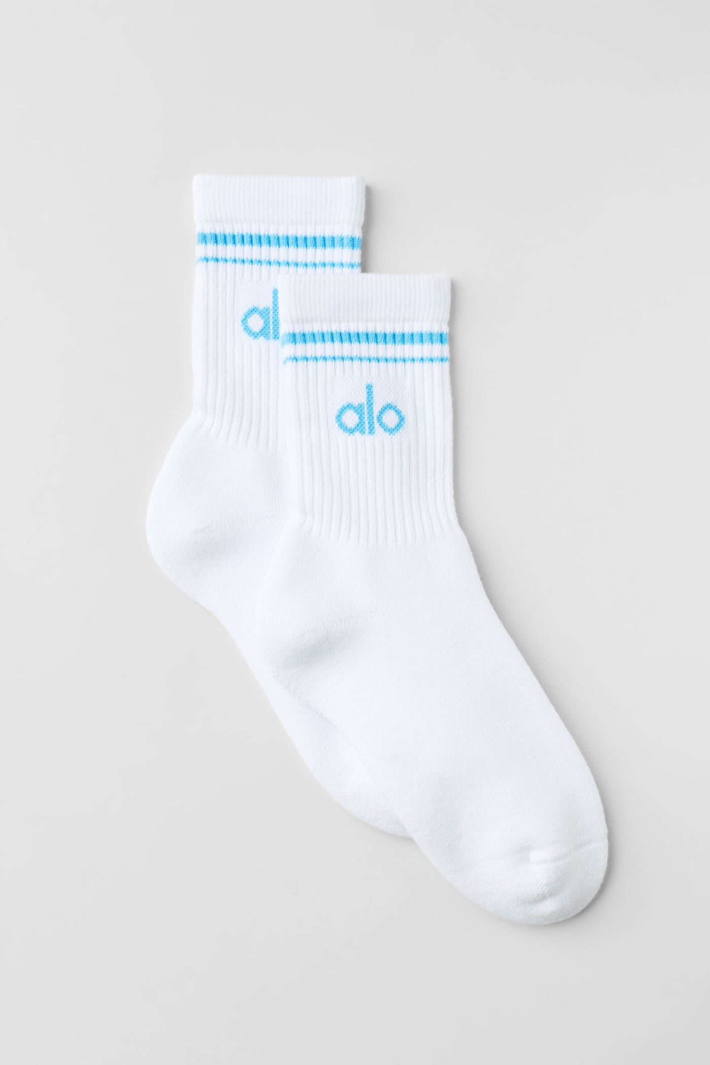 Chaussettes Mi-Hautes Unisexes Throwback - Blanc/Azure Blue