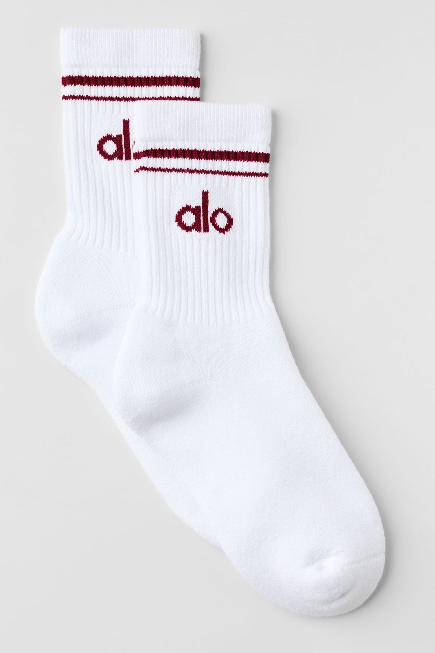 Chaussettes Mi-Hautes Unisexes Throwback - Blanc/Summer Romance Red