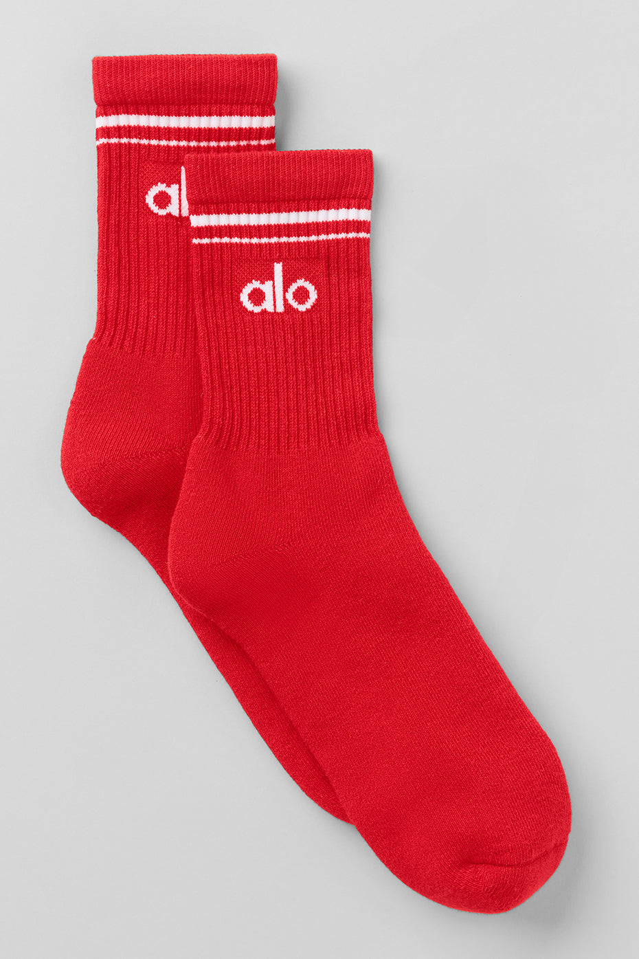 Chaussettes Mi-Hautes Unisexes Throwback - Bright Red/Blanc