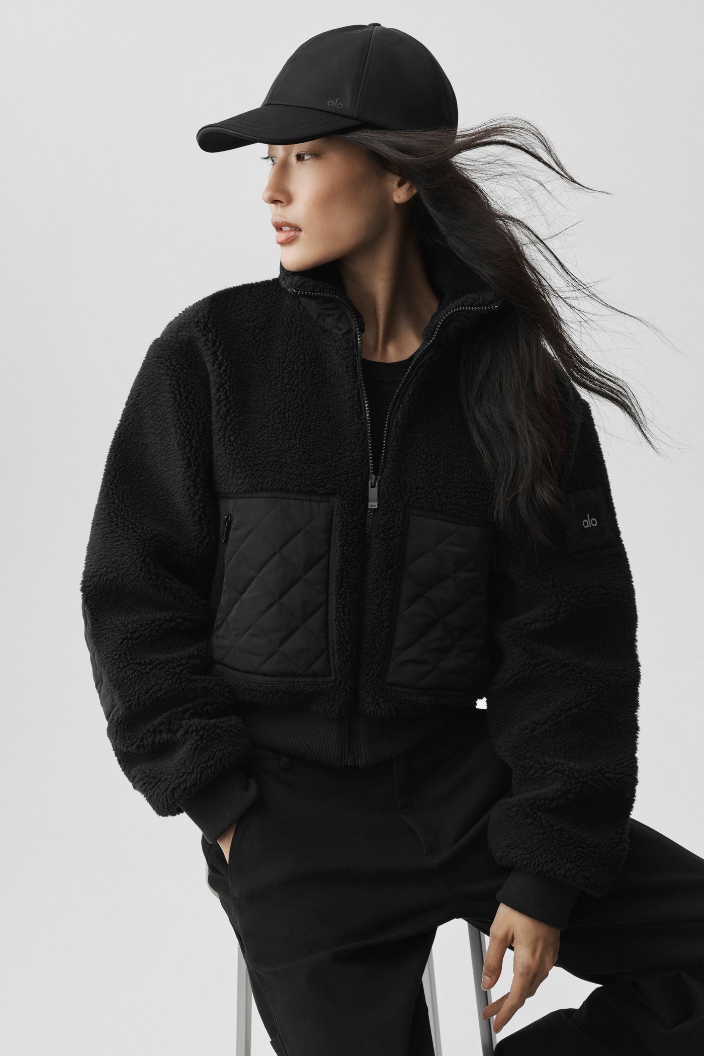 Casquette En Satin Off-Duty - Noir