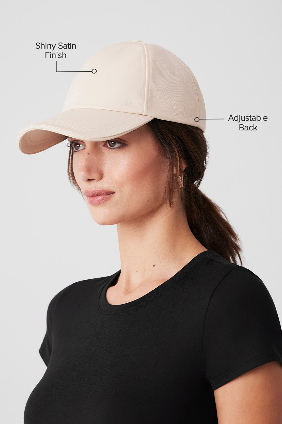 Casquette En Satin Off-Duty - Creme