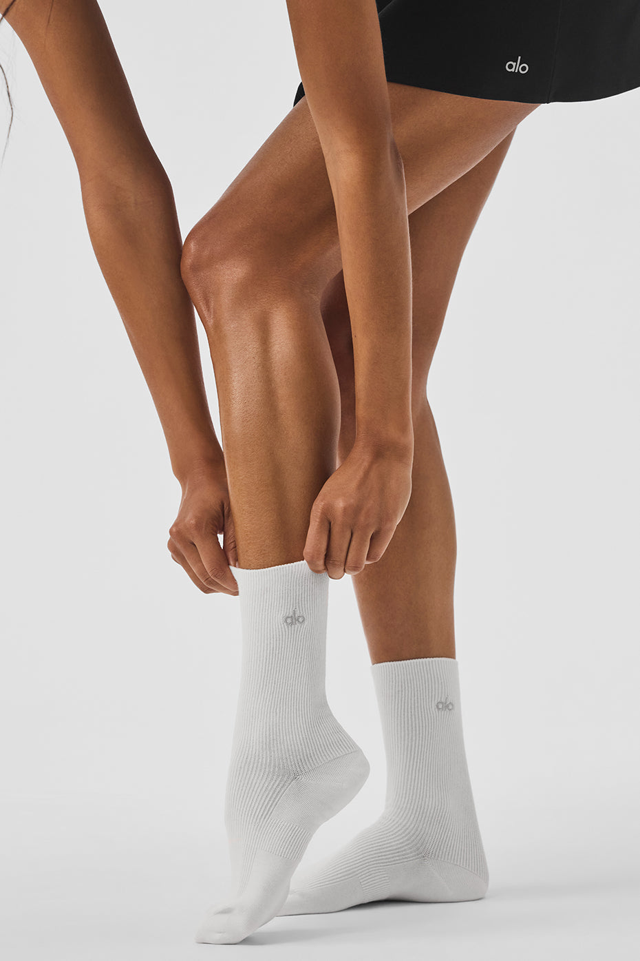 Chaussettes Mi-Hautes Unisexes Understated - Blanc