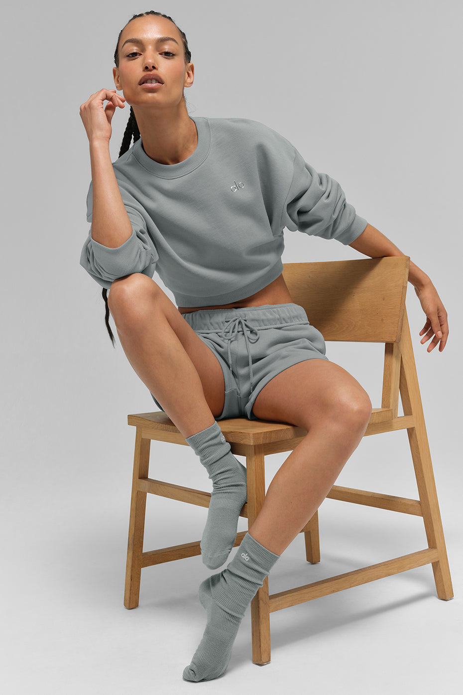 Chaussettes Mi-Hautes Unisexes Understated - Lunar Grey