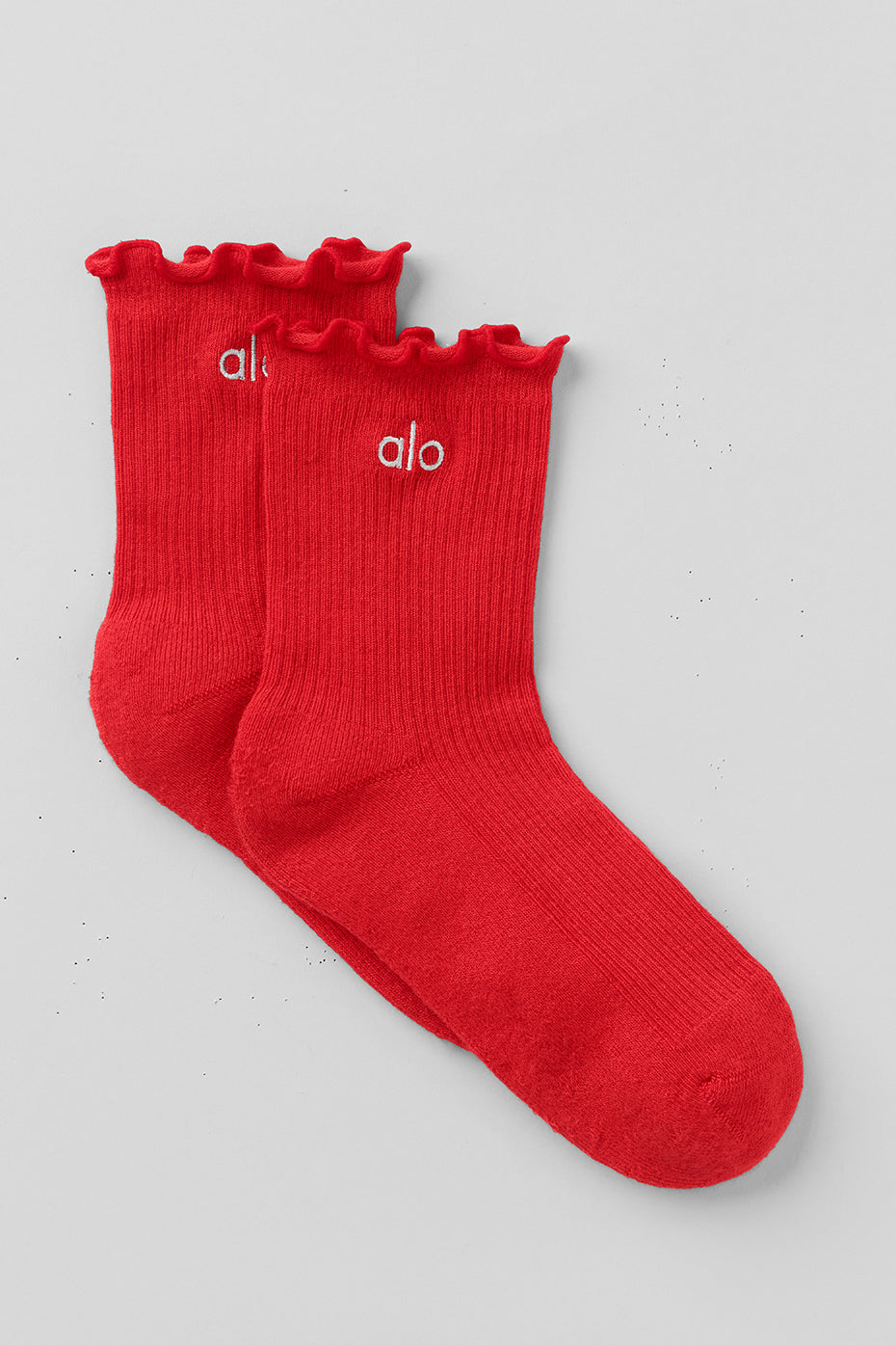 Chaussettes Lettuce Edge Pour Femmes - Bright Red