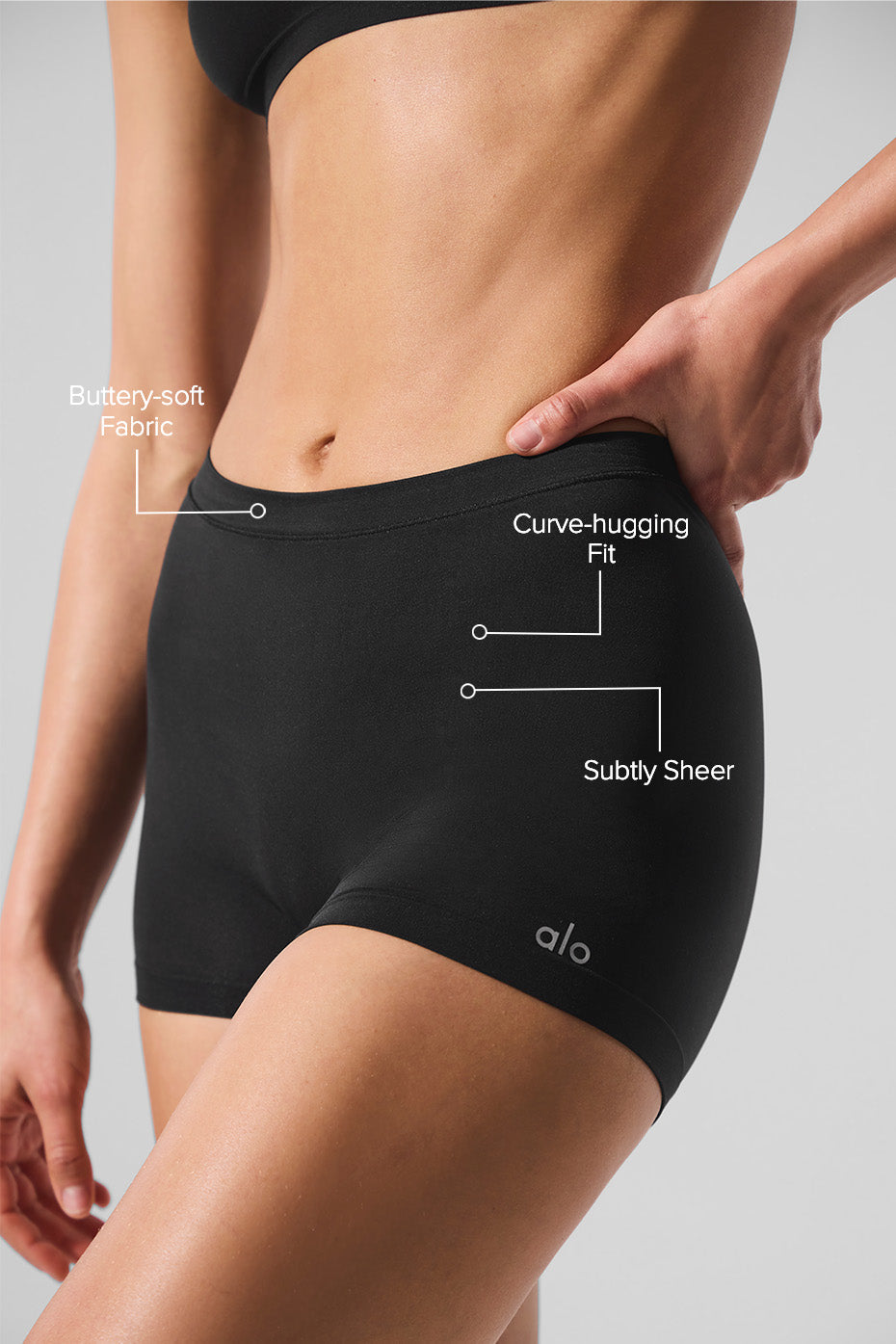 Shorty Sheer Glow - Noir