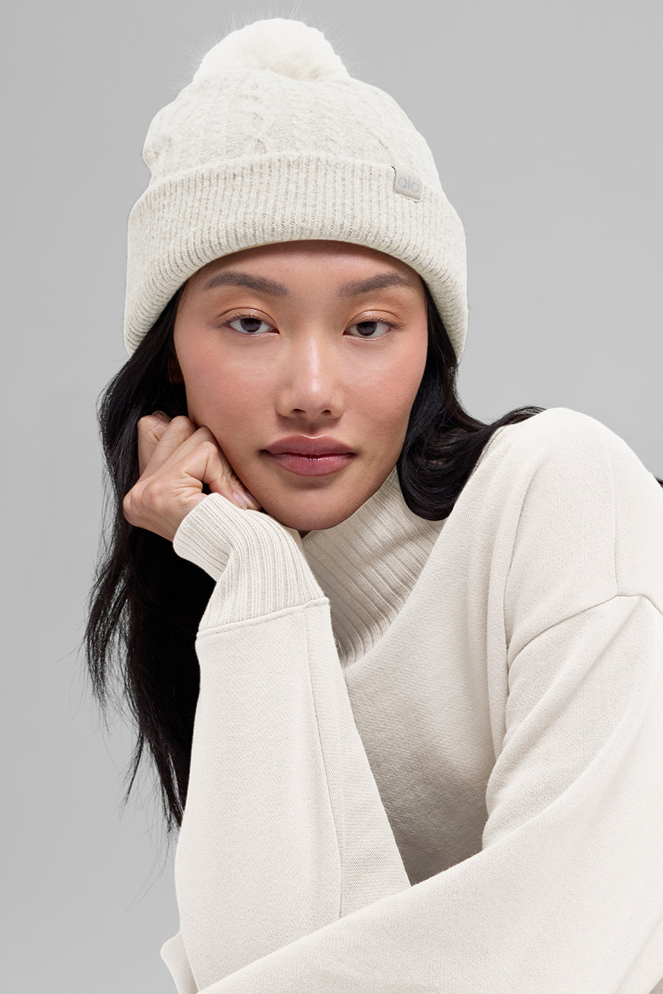 Bonnet En Maille Torsadée Winter Bliss - Ivory