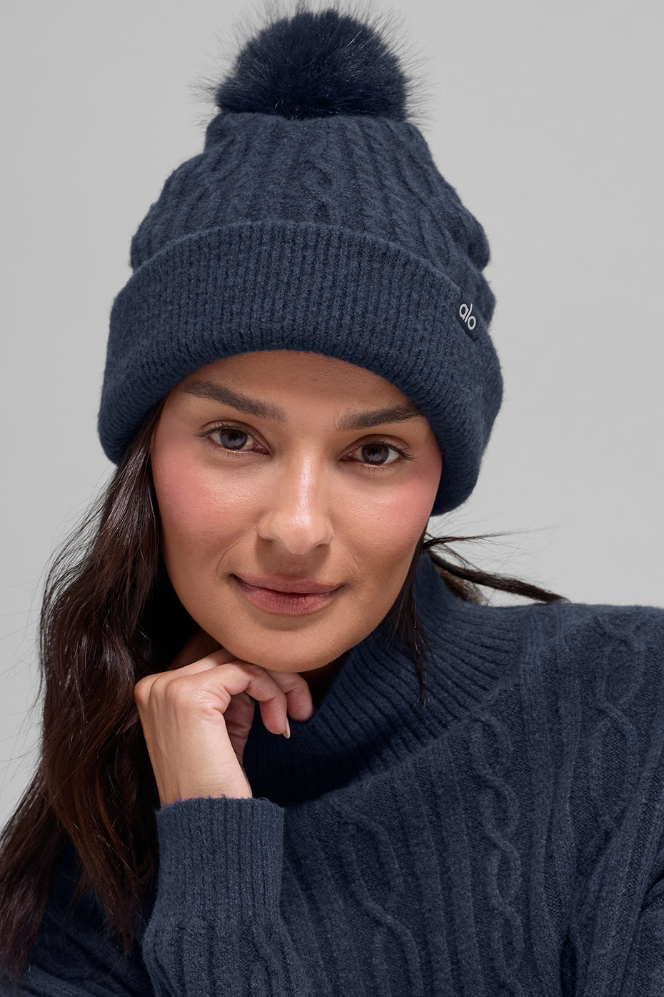 Bonnet En Maille Torsadée Winter Bliss - Navy