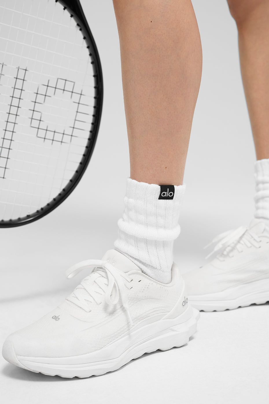 Chaussettes Mi-Hautes Unisexes Scrunch - Blanc