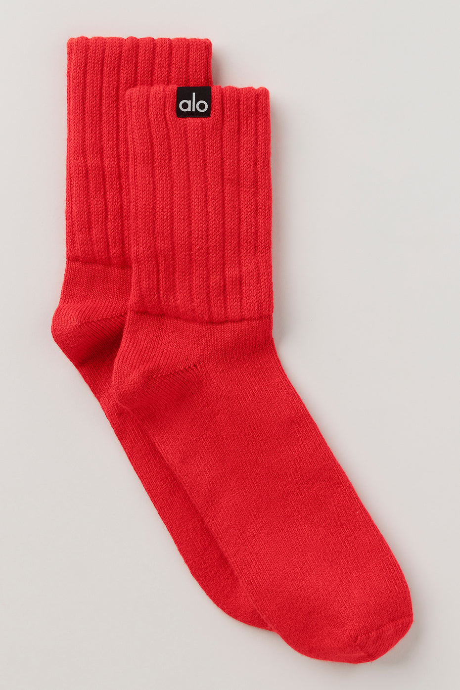 Chaussettes Mi-Hautes Unisexes Scrunch - Bright Red