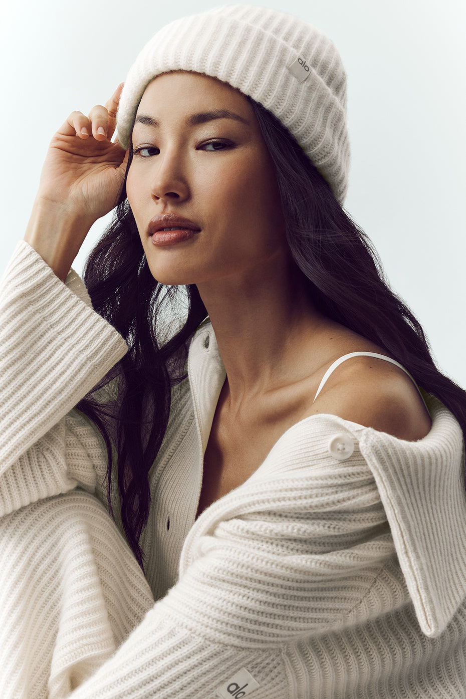 Bonnet En Cachemire Courchevel - Ivory
