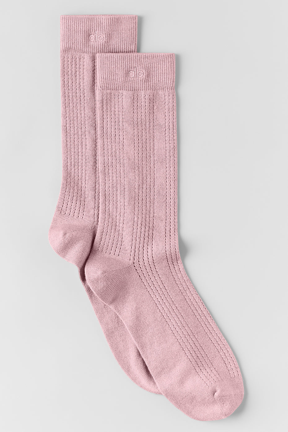 Chaussettes En Maille Cachemire - Vintage Pink
