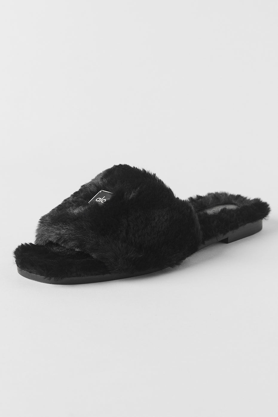 Sandale Fausse Fourrure ALO Classico - Noir