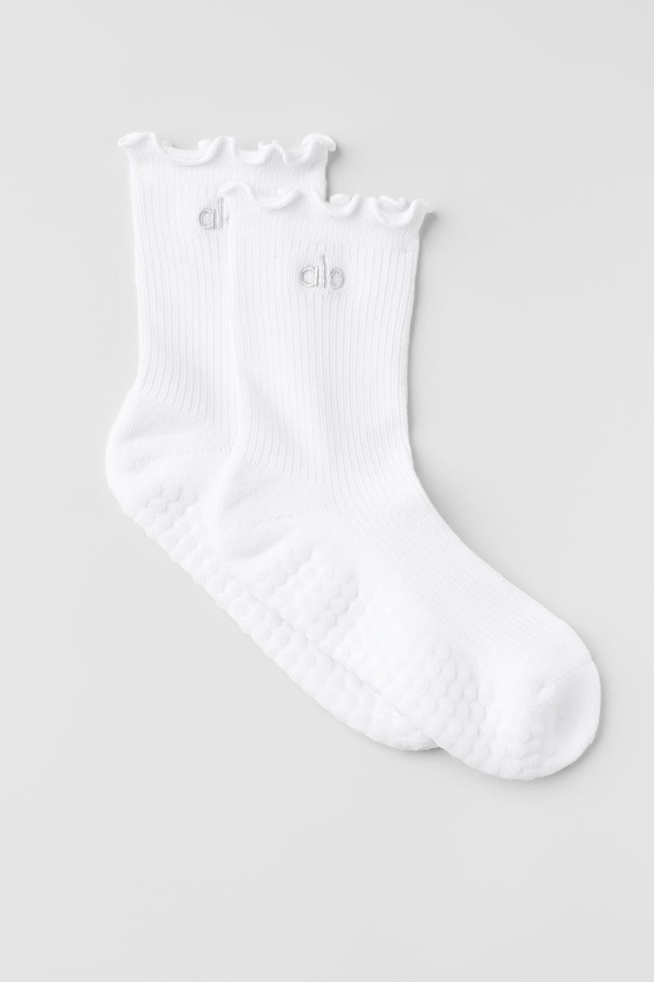 Chaussettes Anti-Dérapantes Lettuce Edge - Blanc