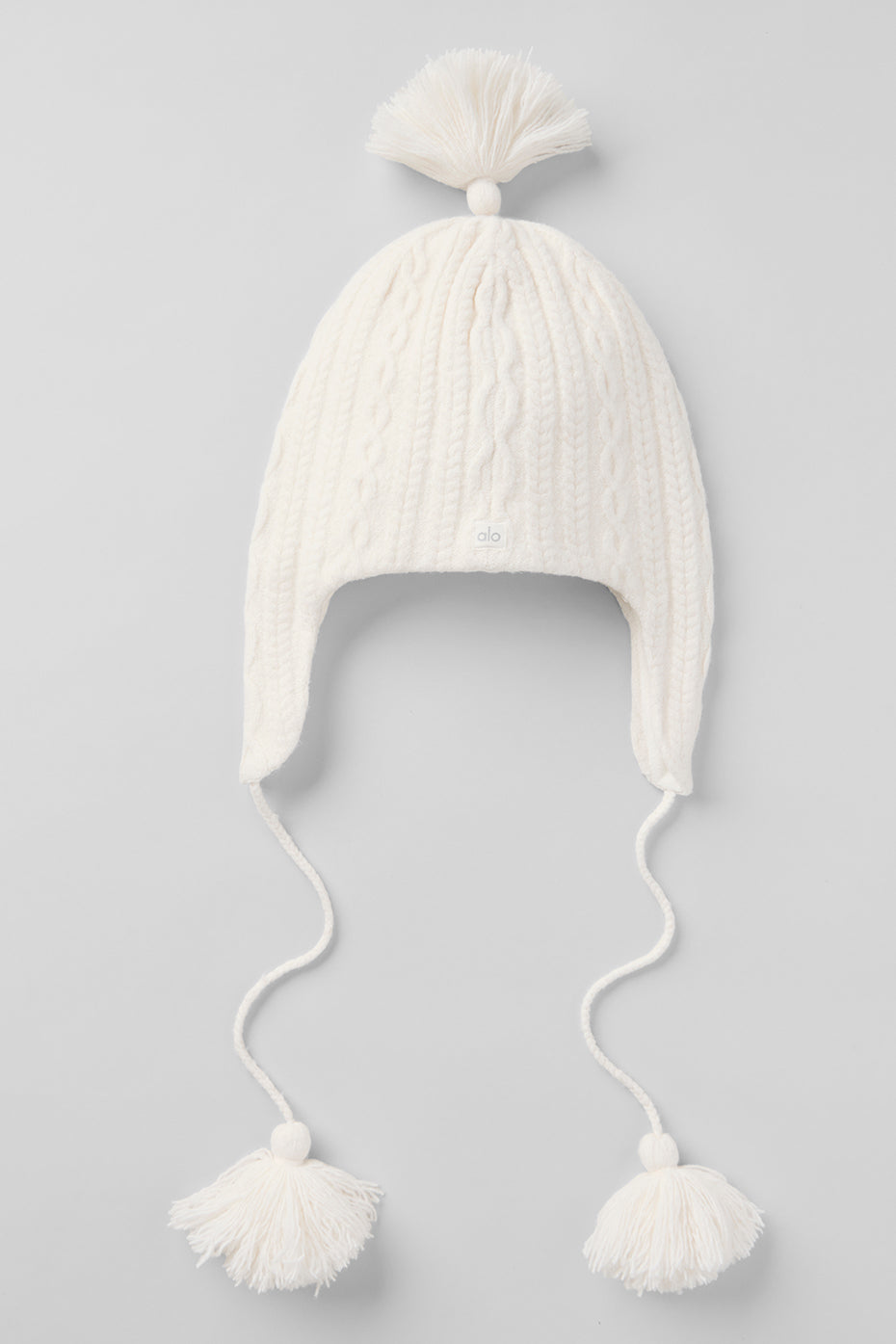 Bonnet Cache-Oreilles En Maille Torsadée Winter Bliss - Ivory