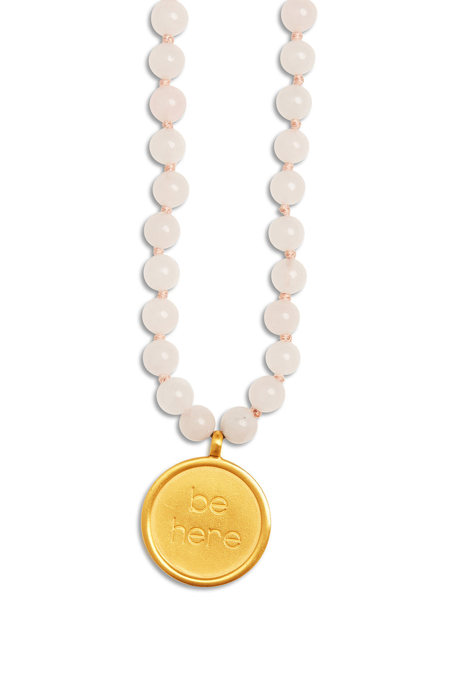Collier Mala Quartz Rose
